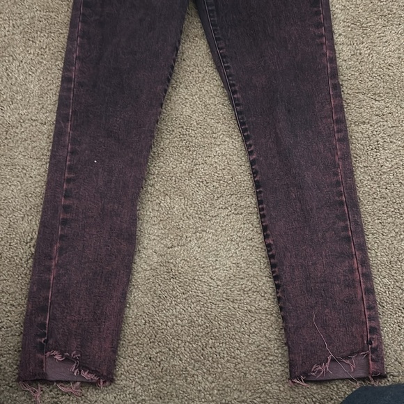Wild Fable Purple Wash Denim skinny Raw Hem Size 2 - Picture 4 of 13